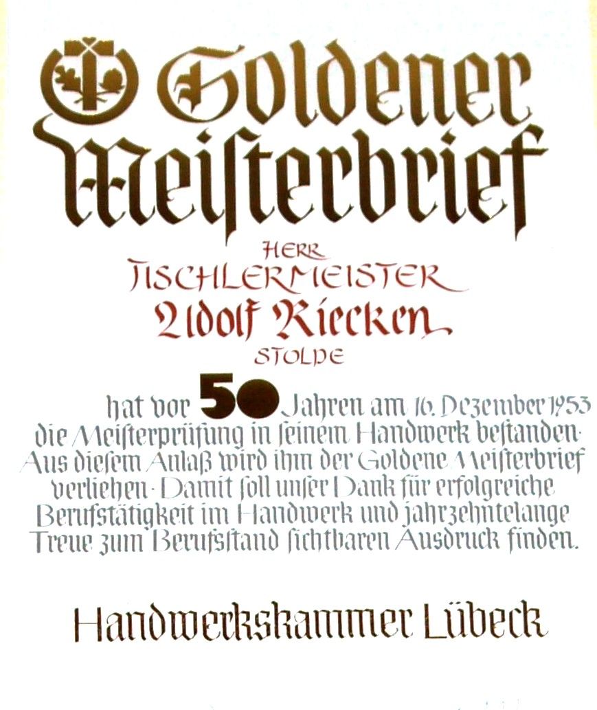 Goldener Meisterbrief 2003