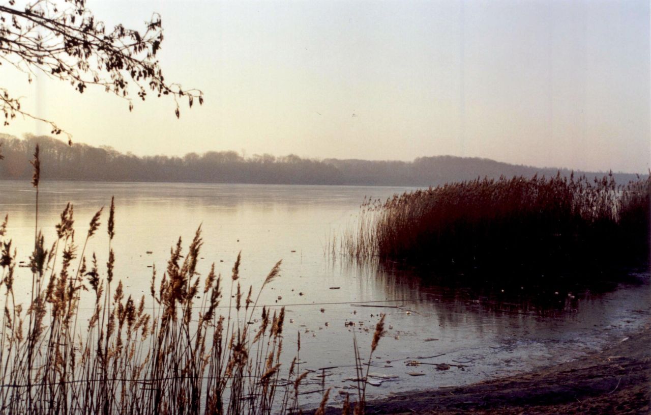 Morgensonne über dem vereisten See